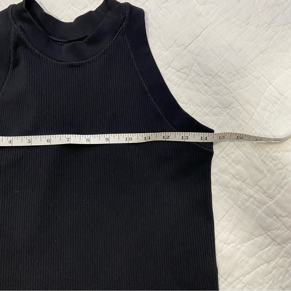 Athleta Ribbed High Neck Razor Back Workout Tank Top size Small - Picture 5 of 6